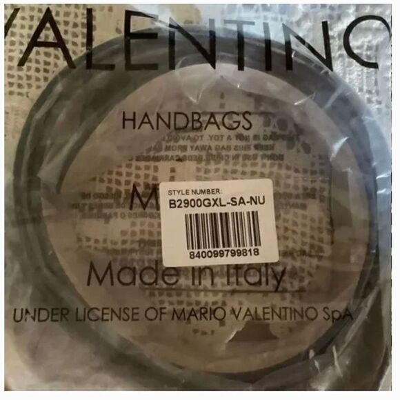 NWT VALENTINO AUTHENTIC MARIO VALENTINO GIUSY MONOGRAM LEATHER BLACK BELT​​ - Picture 3 of 4